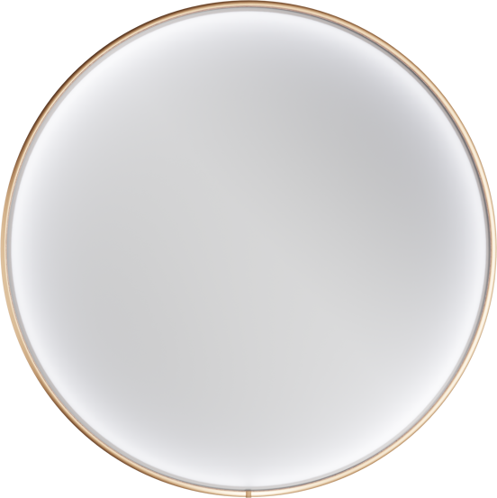 Balmani Secret rund Brushed RoseGold Badezimmerspiegel Ø 80 cm mit Spiegelbeleuchtung und Anti-Beschlag Spiegelheizung