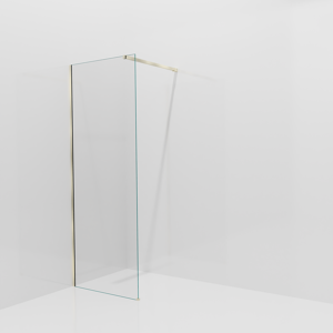 Balmani Modular douche à l'italienne: 80 x 200 cm, Verre transparent, avec coating, Profil Brushed Champagne Gold