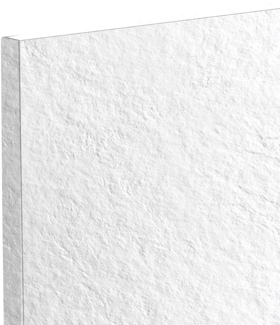 Balmani Zeno panneau mural de douche 120 x 260 cm marbre composite blanc mat texture ardoise