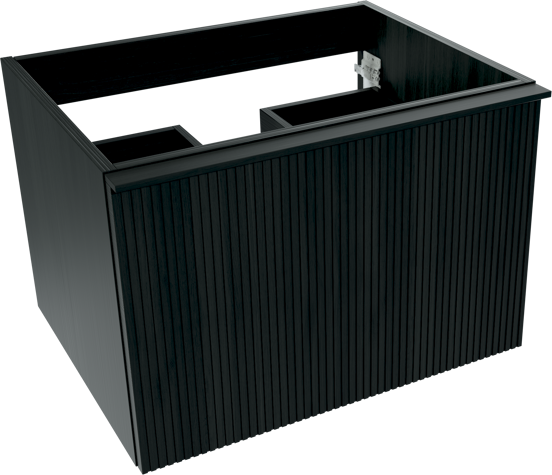 Balmani Forma meuble sous-lavabo suspendu 67,5 x 55 cm chêne noir 2 tiroirs