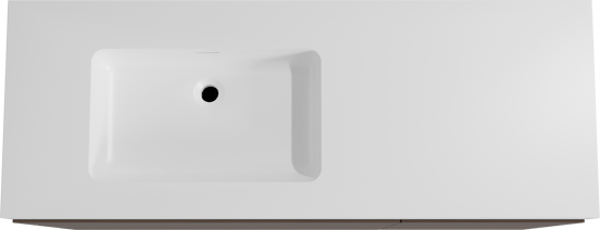 Storke Edge staand badkamermeubel 140 x 52 cm notelaar met Mata High asymmetrisch linkse wastafel in solid surface mat wit