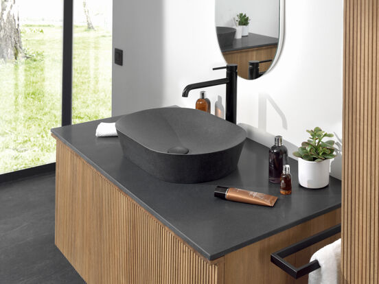 Balmani Stretto tablette simple granite doux 120 x 55 cm