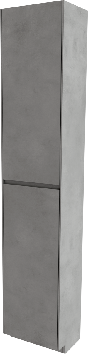 Storke Edge Badhochschrank: Stehend, links, Beton dunkelgrau, 40 x 30 x 200 cm