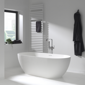 Balmani Nomina ovaal vrijstaand bad 169 x 80 cm Solid Surface mat wit