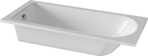 Luca Varess Rosala 1-Personen-Einbaubadewanne: 180 x 80 cm, Acryl, Weiß glänzend