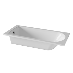 Luca Varess Rosala baignoire encastrable simple 180 x 80 cm acrylique blanc brillant