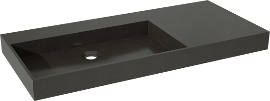 Storke jura plan vasque asymétrique à gauche quartz mat 100 x 46 cm