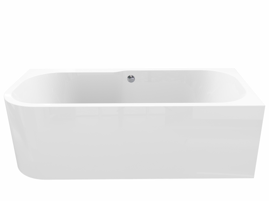 Linie Pietro 2 Personen Eckbadewanne, rechts, 180 x 80 cm, Acryl, weiß glänzend