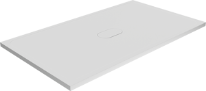 Balmani Artic Duschwanne: 160 x 90 cm, Top Solid, Weiß matt