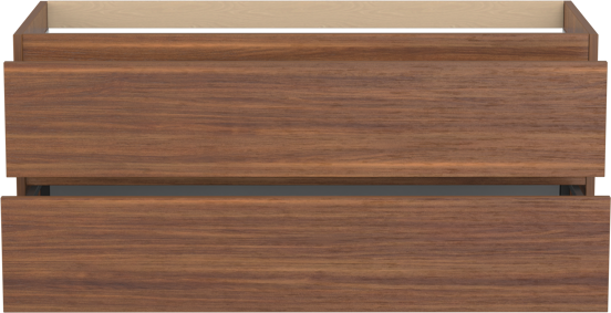 Balmani Lucida zwevende wastafelonderkast 120 x 55 cm Amerikaans notenhout 2 lades