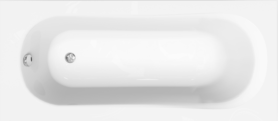 Linie Tessa baignoire encastrable simple 170 x 70 cm acrylique blanc brillant