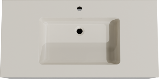 Storke Edge hängendes Möbelstück Set: 105 x 52 cm, Beton dunkelgrau, mit Diva Einzelwaschtisch, Top Solid Seidengrau