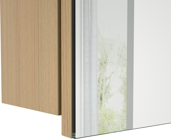 Storke Beta spiegelkast 120 x 60 cm naturel eiken