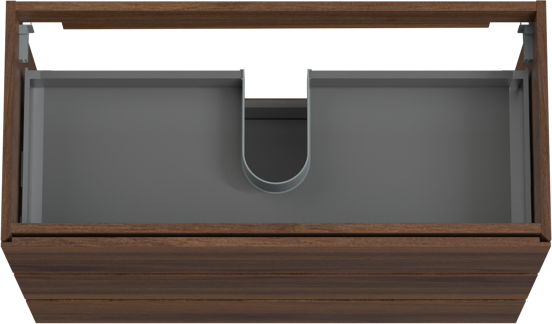 Storke Edge staande wastafelonderkast 100 x 46 cm notelaar 3 lades