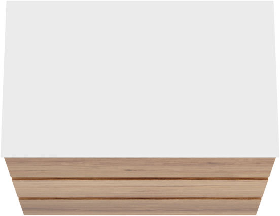 Balmani Lucida staand badkamermeubel 90 x 55 cm teak met Stretto enkel tablet in solid surface mat wit