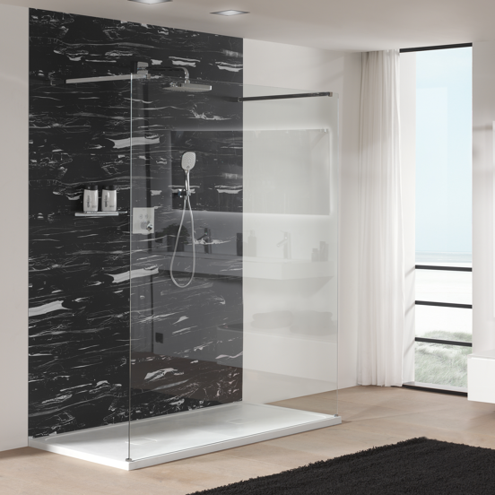 Hansgrohe Raindance Select E300 hoofddouche met muursteun ø30cm wit/chroom