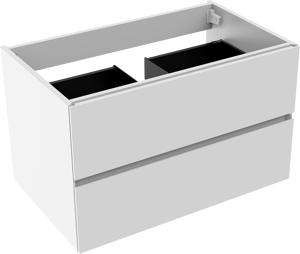 Storke Edge zwevende wastafelonderkast 85 x 52 cm hoogglans wit 2 lades