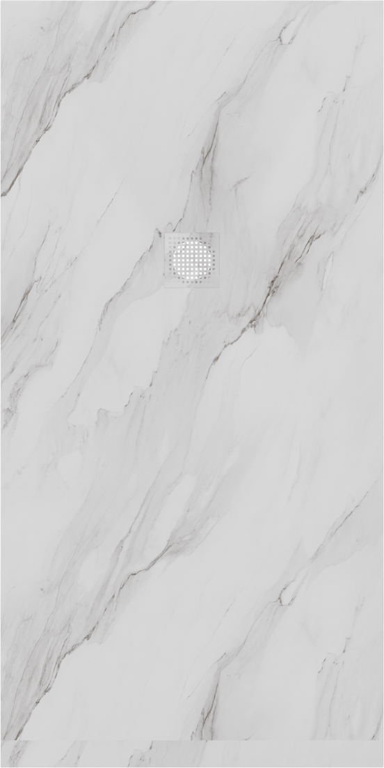 Luca Varess Suite douchebak 180 x 90 cm composietmarmer Marble White 