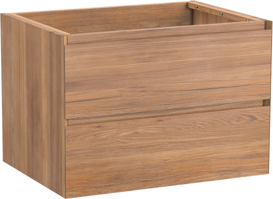 Balmani Mitra zwevende wastafelonderkast 75 x 55 cm teak 2 lades