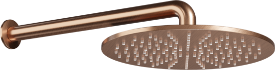 Blaufoss Round 300 tête de douche ronde avec support mural 30 cm Brushed Rosegold