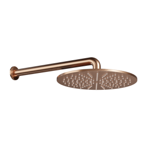 Blaufoss Round 300 ronde regendouchekop met muursteun 30 cm Brushed Rosegold