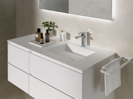 Balmani Testa cosmetica schaal wit Solid Surface 25x25cm