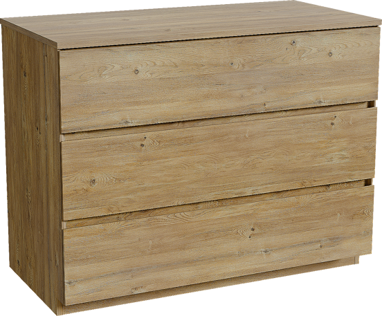 Storke Edge meuble salle de bains à poser 105 x 52 cm chêne brut avec Panton tablette simple en mélaminé chêne brut