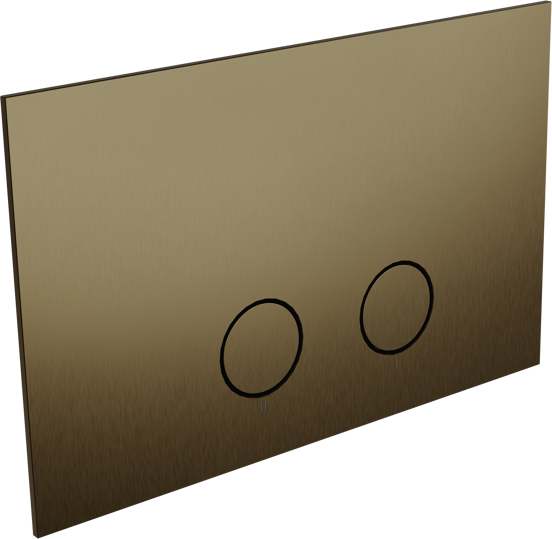 Perola bedieningspaneel brushed champagne gold voor UP320 of UP720 inbouwreservoir