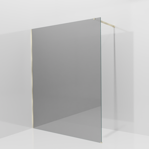 Balmani Modular inloopdouche: 160 x 200 cm, Reflex spiegelglas, Brushed Champagne Gold profielen