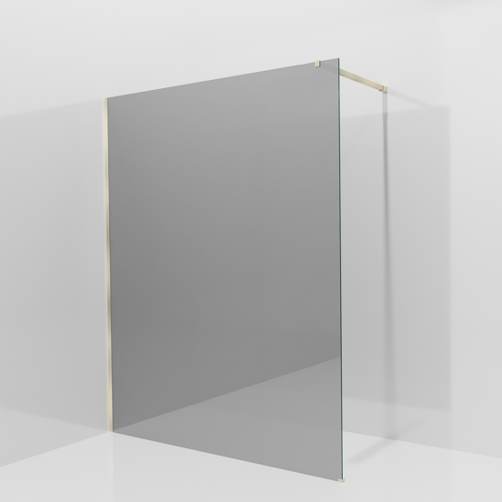 Balmani Modular inloopdouche: 160 x 200 cm, Reflex spiegelglas met coating, Brushed Champagne Gold profielen