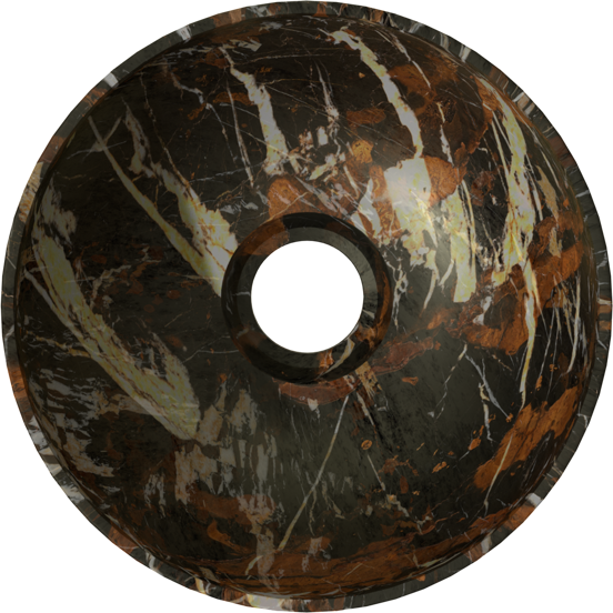 Balmani Bari XS waskom Portoro Gold marmer rond Ø 22 cm