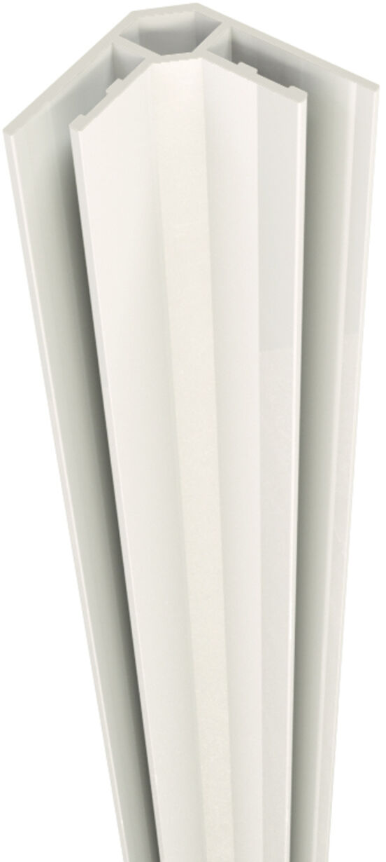 Linie Wall profilé d'angle acrylique blanc brillant 3,2 x 3,2 x 5,2 x 22 cm