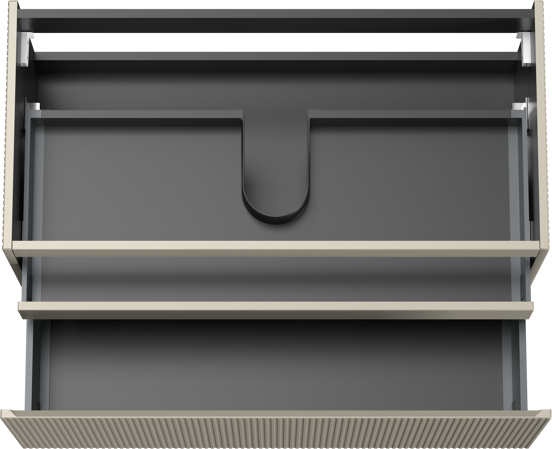 Storke Ribs zwevende wastafelonderkast 105 x 52 cm zijdegrijs 2 lades