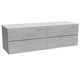 Storke Edge badkamermeubel met Tavola wastafelblad voor waskom(men)