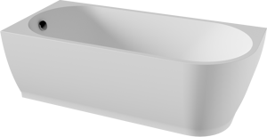 Linie Paulo baignoire d'angle gauche mono 170 x 75 cm acrylique blanc mat