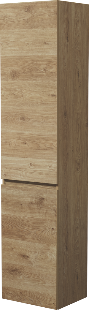 Balmani Lucida Badhochschrank: Stehend, links, Eiche rustikal, 45 x 35 x 195 cm