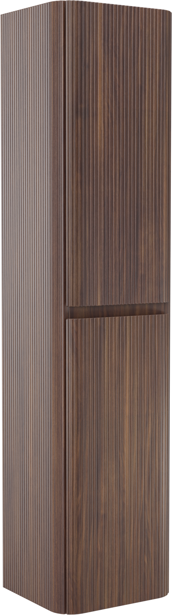 Storke Soft hängender Hochschrank Nussbaum 40 x 35 x 170 cm, Vert. Sym. Rippe