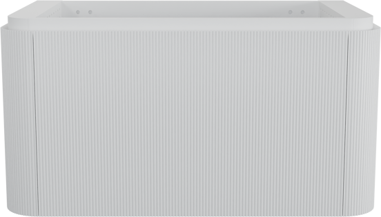 Balmani Moon meuble sous-vasque suspendu 100 x 55 cm blanc mat 2 tiroirs Nervure sym. vert.