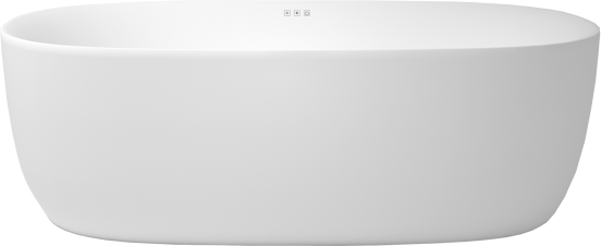 Luca Varess Bolla Whirlpool: Oval, mit Luftdüsen, 180 x 80 cm, Acryl, Weiß matt