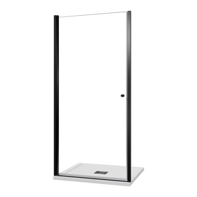 Luca Varess Kuresa douche draaideur 100 x 200 cm helder glas mat zwart profiel
