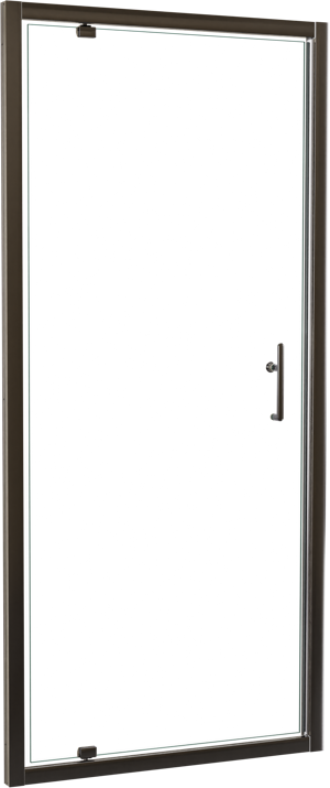 Linie Cadiz douche draaideur 90 cm x 190 cm Helder glas geborsteld chroom profiel