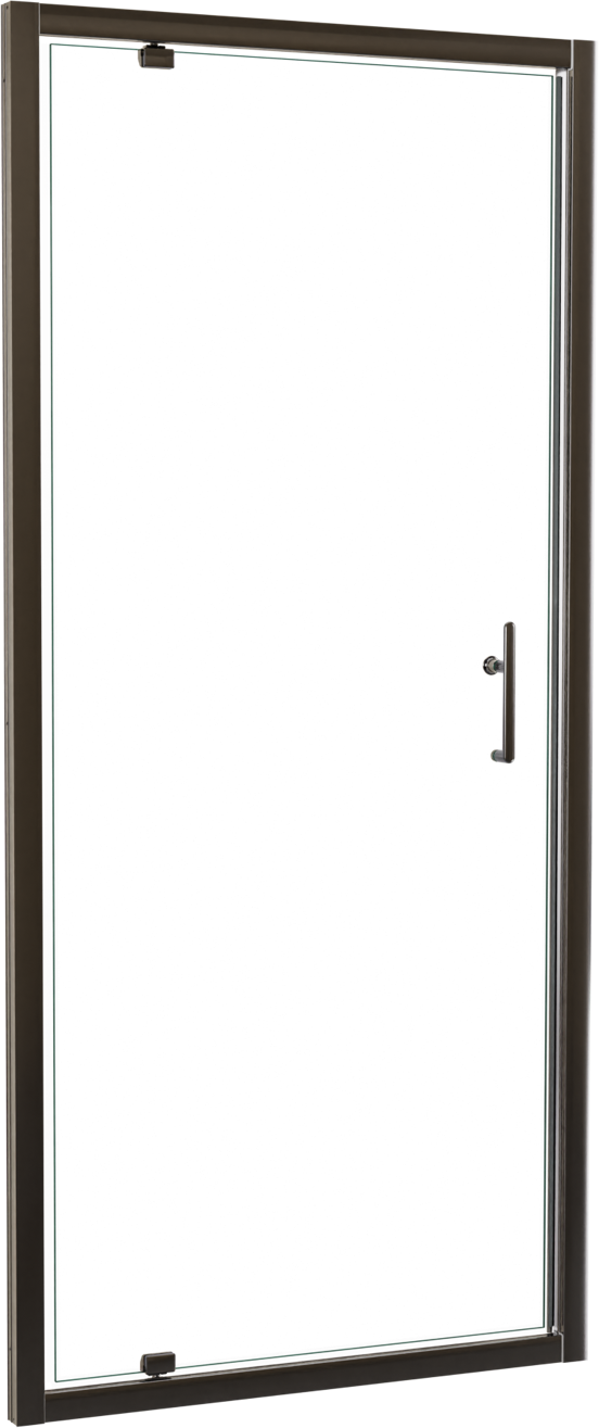 Linie Cadiz Dusche Drehtür 90 cm x 190 cm Klarglas gebürstet Chrom Profil