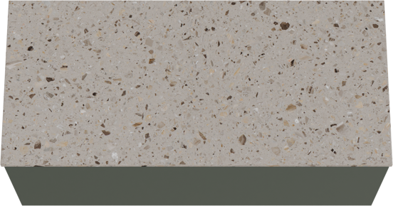 Balmani Sfera meuble salle de bains suspendu 120 x 55 cm forest avec Stretto tablette simple ou double en terrazzo greige terrazzo