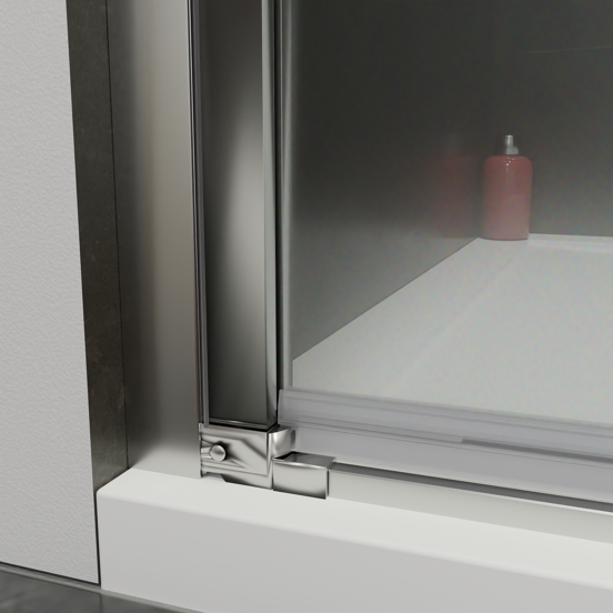Luca Varess Kuresa douche pendeldeur 80 x 200 cm helder glas glans chroom profiel