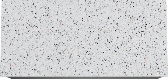 Balmani Mitra hängendes Möbelstück Set: 120 x 55 cm, Schwarz matt, mit Stretto Einzel- oder Doppel Waschtischplatte, Terrazzo in Weiß/Schwarz matt