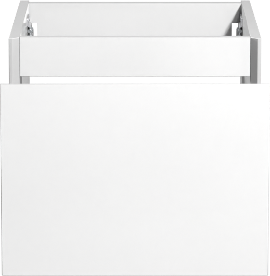 Storke Edge meuble sous-vasque suspendu 45 x 52 cm blanc brillant 1 tiroir