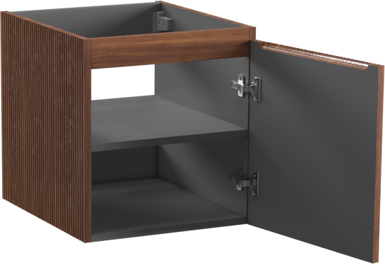 Storke Ribs meuble sous-vasque suspendu 45 x 52 cm noyer