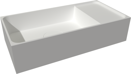Balmani Forma zwevend toiletmeubel 42 x 21 cm amerikaans notenhout met Dama wastafel in matte Solid Surface