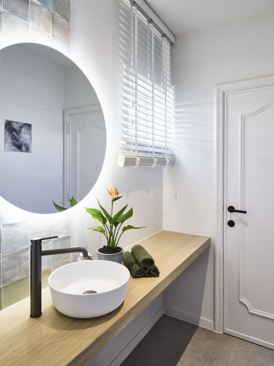 Storke Disc miroir rond lumineux Ø 80 cm