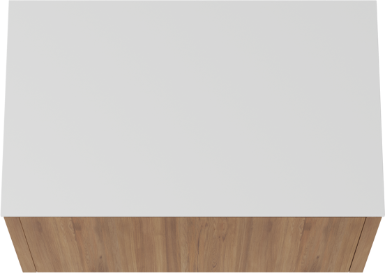 Balmani Eclips zwevend badmeubel 90 x 55 cm Teakhout met Stretto enkel wastafelblad in Solid Surface mat wit